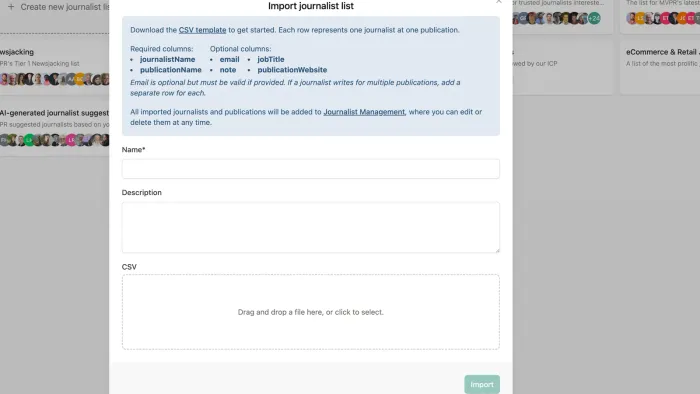 Improved journalist and publication imports